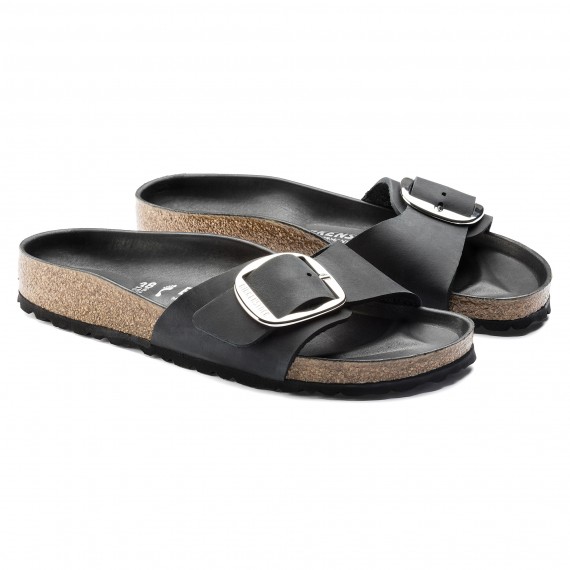 Birkenstock Madrid Big Buckle Nubukleder geölt Schmal