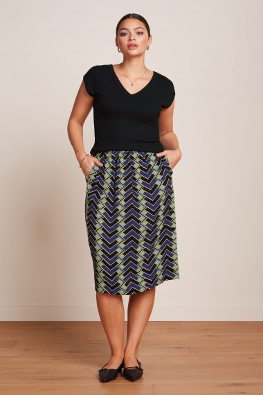 King Louie Dani Skirt Cream Black